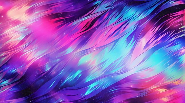 A vibrant and intricate feather pattern on a colorful background