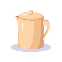 Shiny Blank Ceramic Water Pitcher Vector