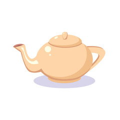 Shiny Blank Ceramic Teapot Vector