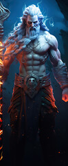 Fototapeta premium Mighty Zeus, God of Olympus. Greek god. Mythology. Greece. AI generated image.