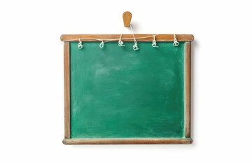 Obraz premium Empty green chalkboard, generative ai