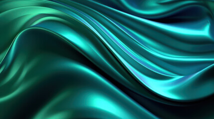 Obraz premium Abstract liquid metal background. Blue, green colors.
