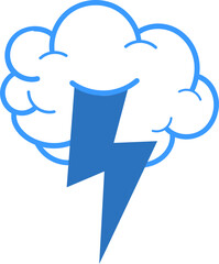 clouds and light thunder icon design svg