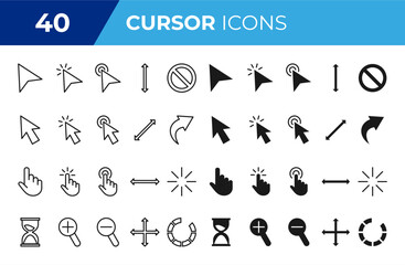 Mouse cursor set icon.