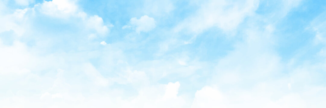 Blue sky and white cloudy. Background with clouds on blue sky. Beautiful blue and white sky background textures