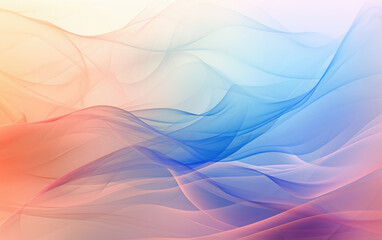 Pastel Colors Volumetric Wavy Abstract Background