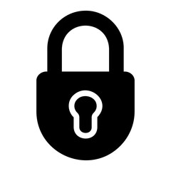 padlock glyph icon