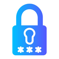 padlock gradient icon
