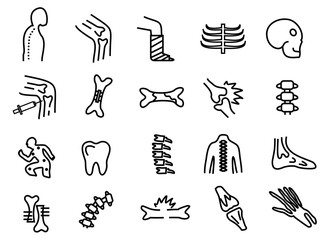 Orthopedics icon symbol set. vector illustration 
