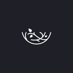 Nest logo design illustration vector template