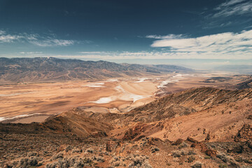 Wide landscape view from Dante's View in Death Valley National Park California 