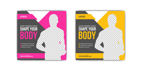 Gym social media post template