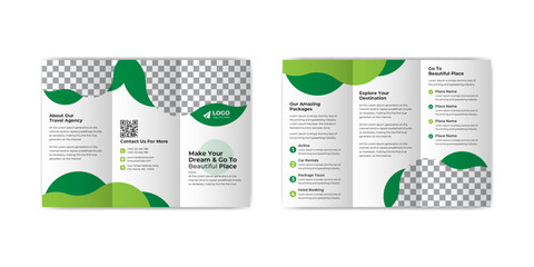 Travel trifold brochure design template