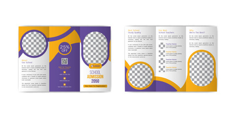 Back to School admission trifold brochure template