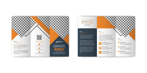 Creative modern corporate business trifold brochure template