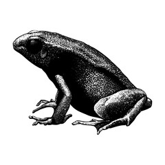 Mantella Frog hand drawing vector isolated on background.