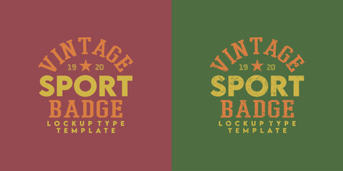 Vintage sport badge logo design