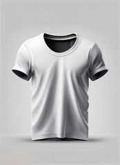 a white t-shirt, mock-up, only t-shirt, front view