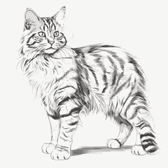 Fototapeta na wymiar illustration of a cat