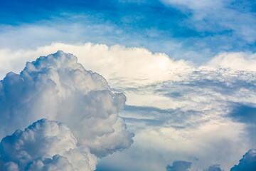Naklejka na ściany i meble Beautiful clouds in the sky, countryside Chiangmai province Thailand.