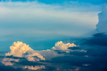 Beautiful clouds in the sky, countryside Chiangmai province  Thailand.