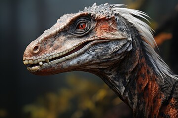 Close-Up of Velociraptor, Natural light, Generative AI