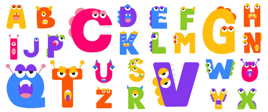 Colorful Monster Alphabet 1
