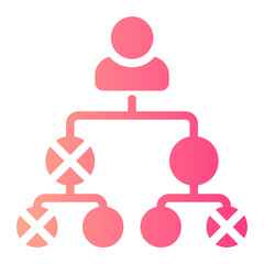 Fototapeta premium family tree gradient icon