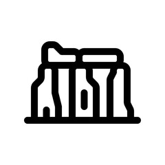 Editable rock, stone, structure vector icon. Landmark, monument, building, culture, architecture. Part of a big icon set family. Perfect for web and app interfaces, presentations, infographics, etc