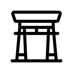 Editable shrine, gate, vector icon. Landmark, monument, religious, cultural, building, architecture. Part of a big icon set family. Perfect for web and app interfaces, presentations, infographics, etc