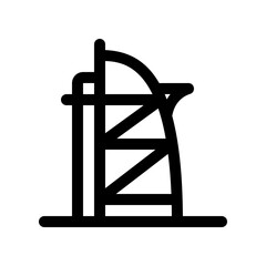 Editable skyscraper, tower, business vector icon. Landmark, monument, building, architecture. Part of a big icon set family. Perfect for web and app interfaces, presentations, infographics, etc