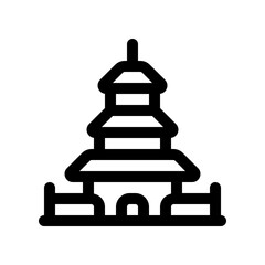 Editable shrine, temple vector icon. Landmark, monument, religious, building, architecture. Part of a big icon set family. Perfect for web and app interfaces, presentations, infographics, etc