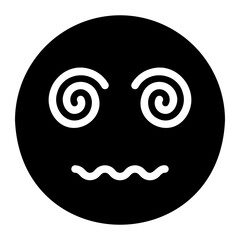 Obraz premium Dizziness glyph icon