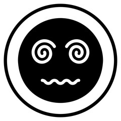 Dizziness glyph icon