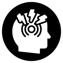 headache glyph icon