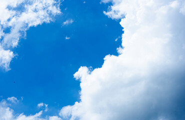 hot view blue clouds gradient soft white background beauty with clear clouds in sunlight calm bright winter air bright turquoise landscape in day environment horizon view spring wind .