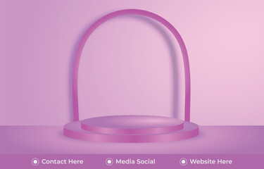 best offer sale discount template banner with podium 3d empty space for product sale with abstract gradient background design
