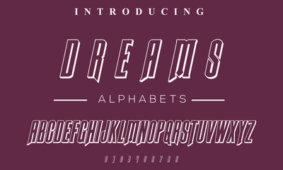 Minimal urban font. Sports minimal tech font letter set. Typography with dot regular and number. minimalist style fonts set. vector illustration