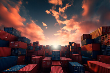 Container Cargo Port Ship Yard Storage Handling of Logistic Transportation Industry