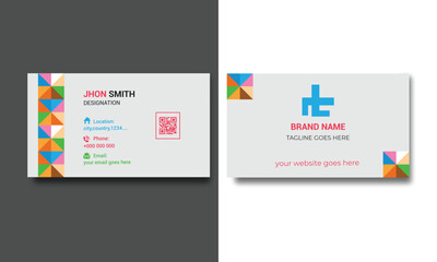 Title: Business Card , Corporate Business card , Visiting Card ,Layout Of Business card ,Vector Colorful Business Card, Business card design.