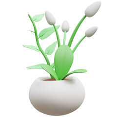3D Plant Home Decoration