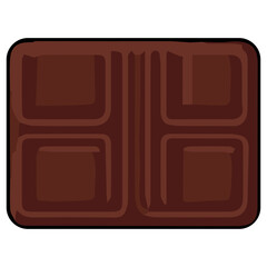 Chocolate bar clipart flat design on transparent background, dessert isolated clipping path element