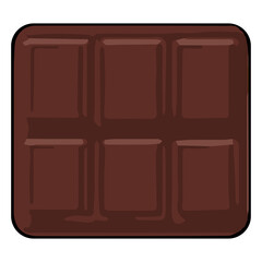 Chocolate bar clipart flat design on transparent background, dessert isolated clipping path element