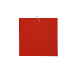 Red Paper with Clip Cutout
