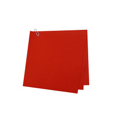 Red Paper with Clip Cutout
