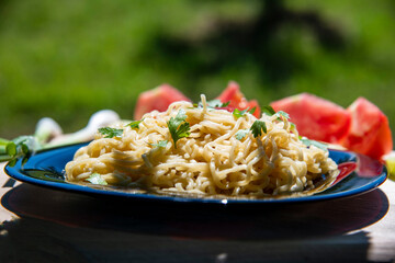 Spagheti with vegetables