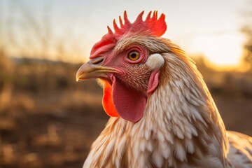 Photograph Of Chicken Natural Light, Generative AI