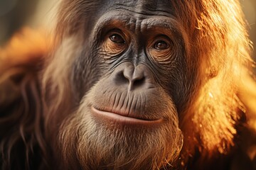 Photograph Of Orangutan Natural Light, Generative AI