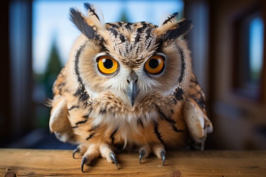 Photograph Of Owl Natural Light, Generative AI