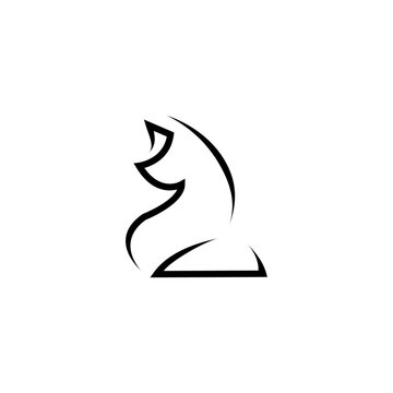 Fox creative logo vector template. Logo Abstract shape of fox